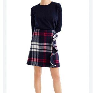 J.CREW MERCANTILE women's wool plaid skirt size 6